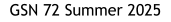 GSN 72 Summer 2025
